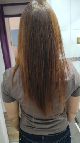 Customer photo review of Kit Shampoo + Acondicionador Golden Glow 300 ML
