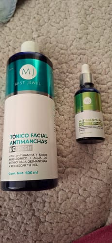 Customer photo review of Tónico Facial Antimanchas Refresh