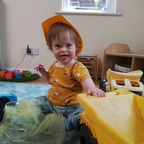 Customer photo review of Counting Sheep Easy Feeding Adaptive Bodysuit