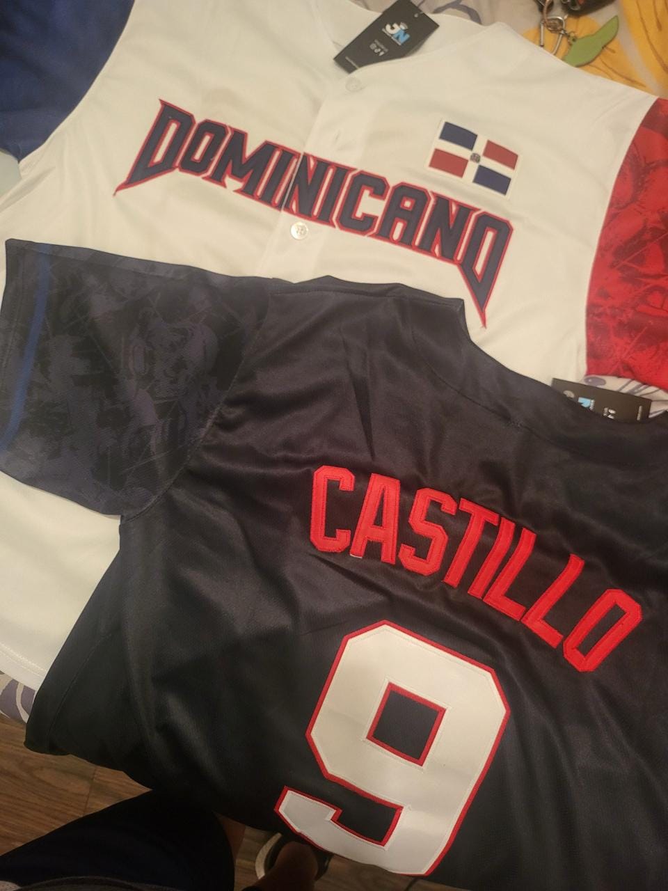Customer photo review of Dominican Republic Heritage Custom Baseball Jersey