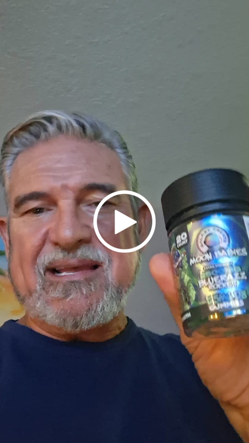 Customer video review of Bluerazz Rocket D8 Extra Strength Gummies