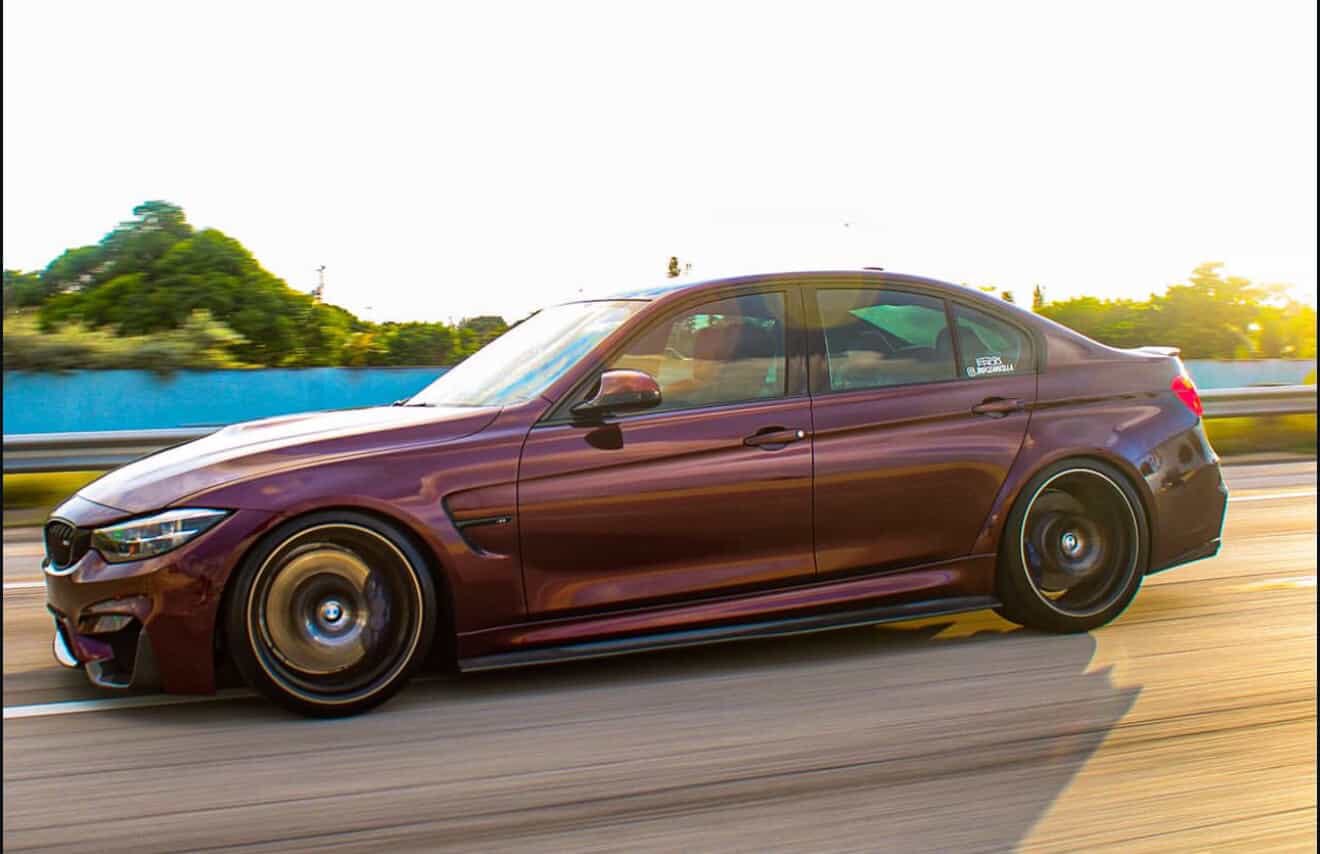 Customer photo review of Glossy Metallic Plum Purple Vinyl Wrap