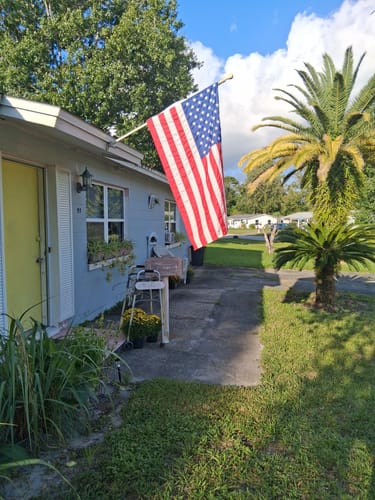 Customer photo review of Heavy Duty American Nylon Flag - Made In USA