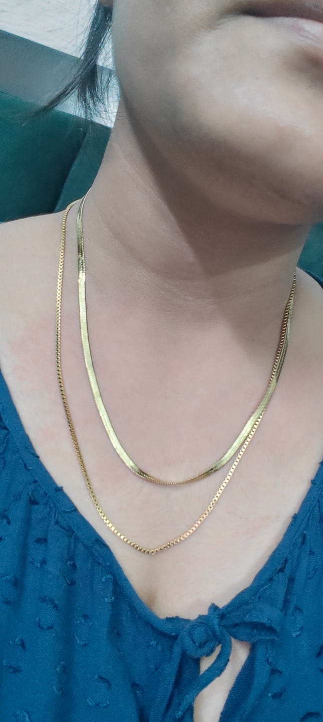 Customer photo review of Double Chain Delight Necklace
