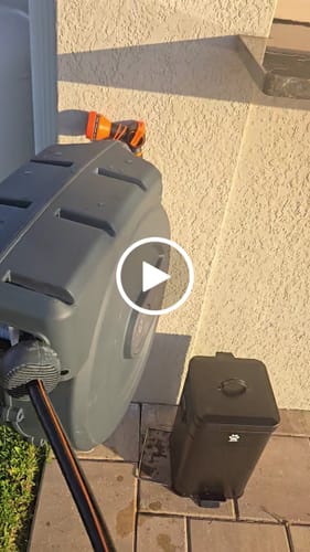 Customer video review of Retractable Garden Hose Reel-5/8 in-115ft