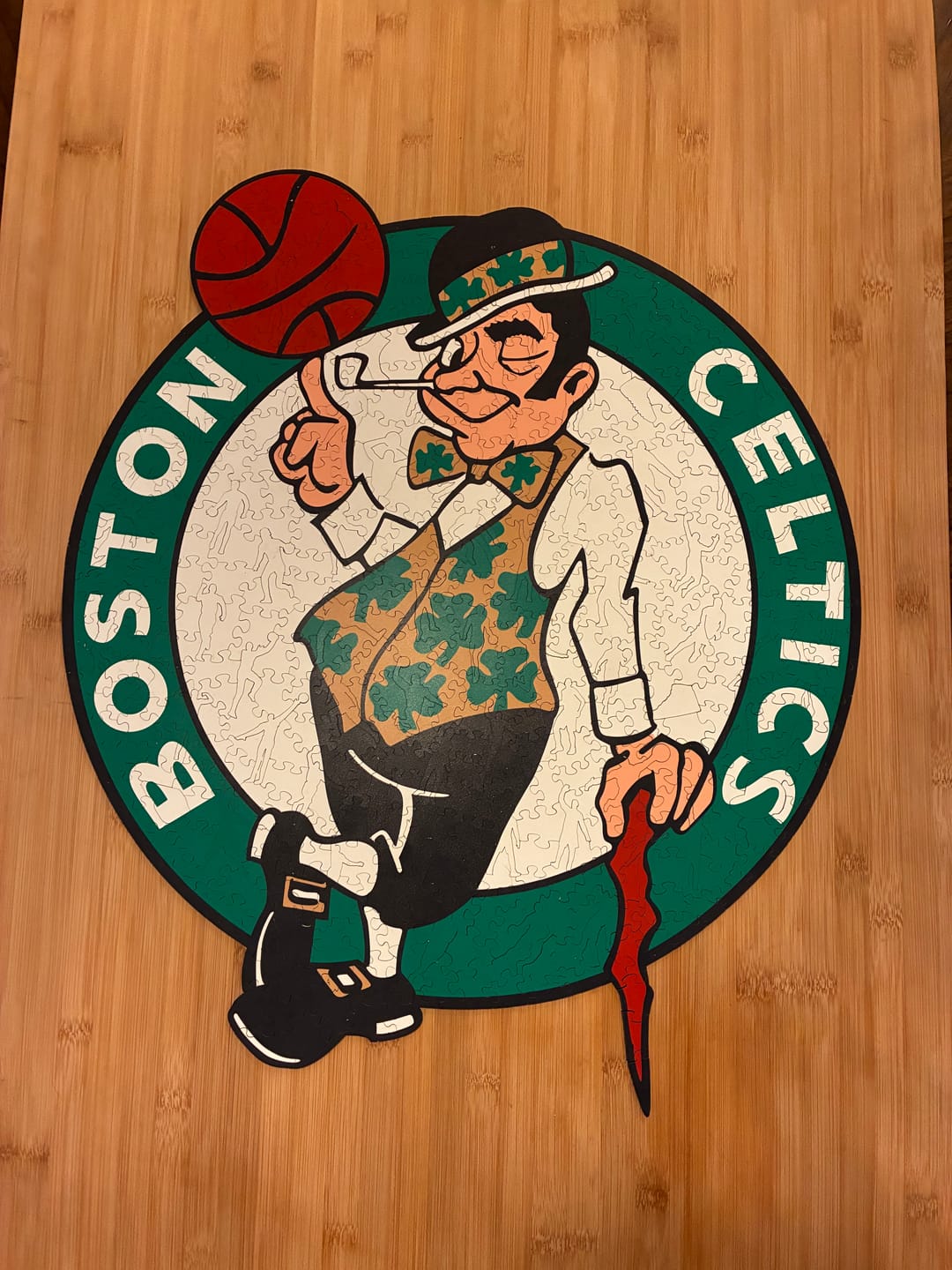 Customer photo review of Boston Celtics™ - Wooden Puzzle
