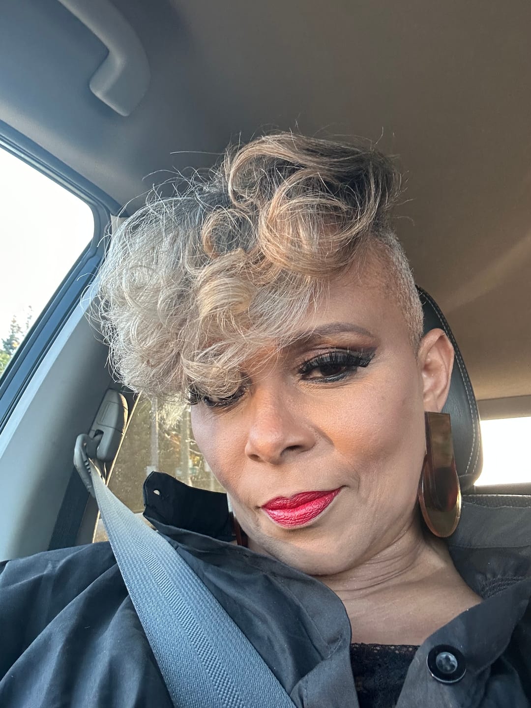 Customer photo review of LEXI Stud - All Colors - All Sizes