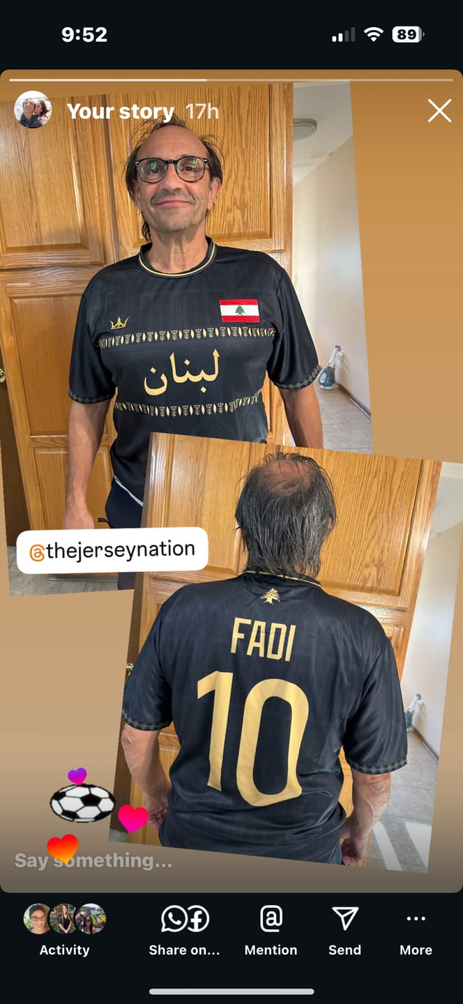 Customer photo review of Lebanon Heritage Custom Football Jersey
