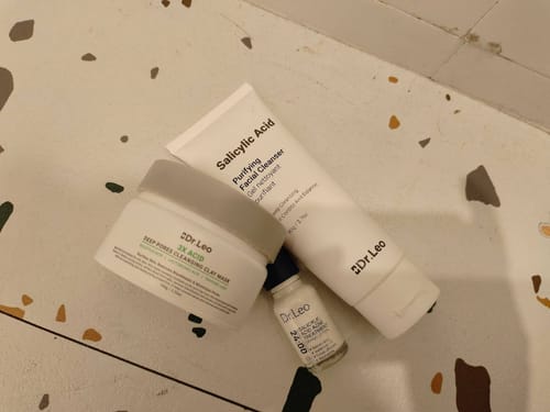 Customer photo review of Set antiacné de 3 pasos (Mascarilla de arcilla + Loción secante + Limpiador)