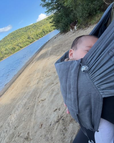 Customer photo review of Doubleface Anthracite DidyTai Mei Tai by Didymos