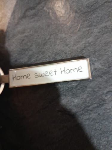 Customer photo review of Personalised Metal Number Plate Keyring