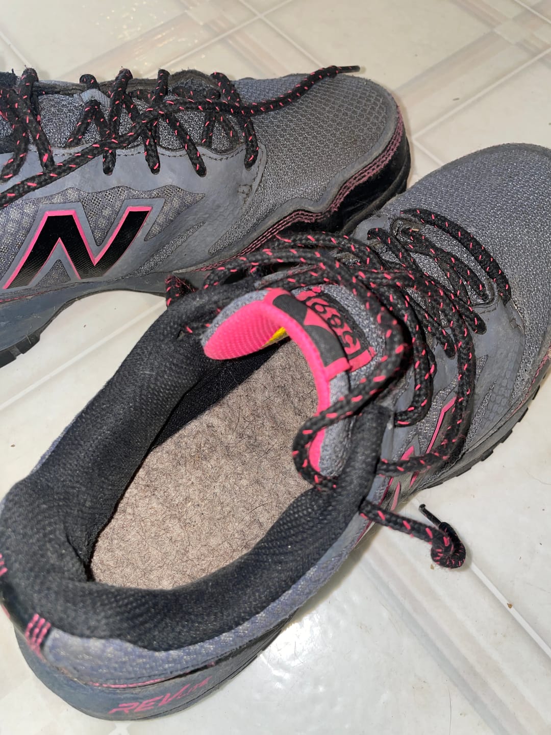 Customer photo review of Wool Felt Insoles - 13mm Thick
