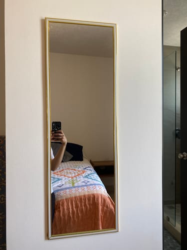 Customer photo review of Espejo con Marco Blanco con Filo Dorado, 30x90 cm