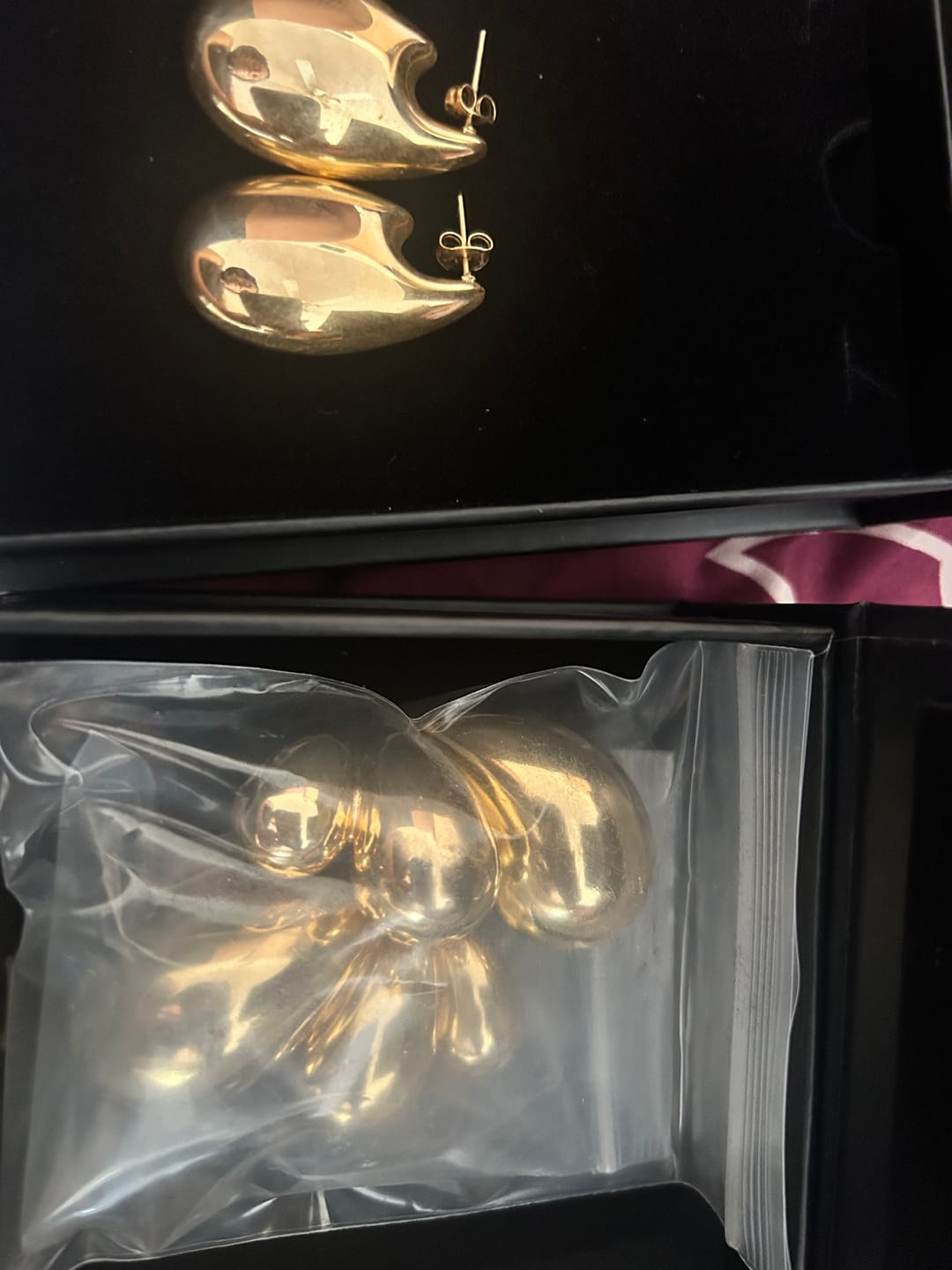 Customer photo review of Butterfly Wing Drop Earrings