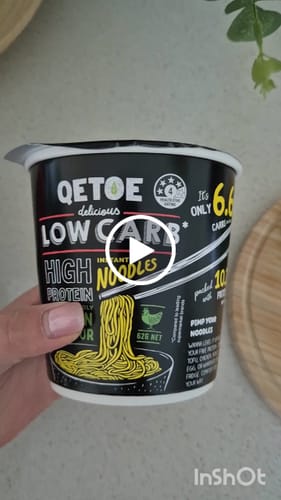 Customer video review of Qetoe Low Carb High Protein Instant Cup Noodle - COMBO 6 PACK