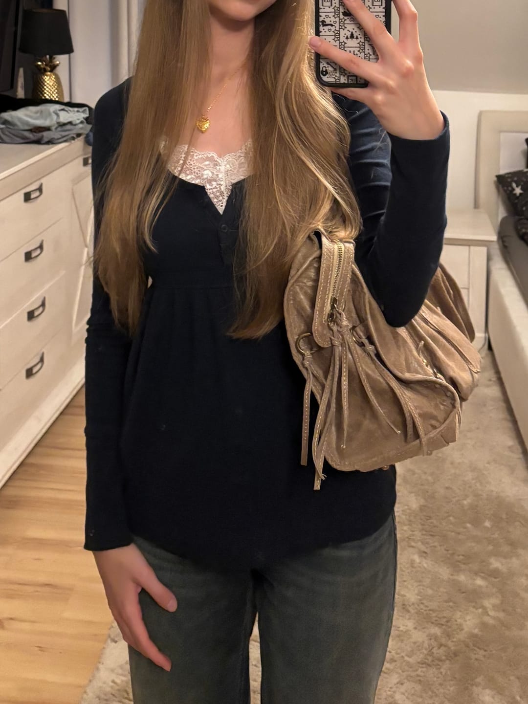 Customer photo review of It girl bag teddy brown