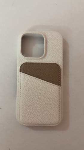 Customer photo review of Grain Leather Card Holder Case For iPhone