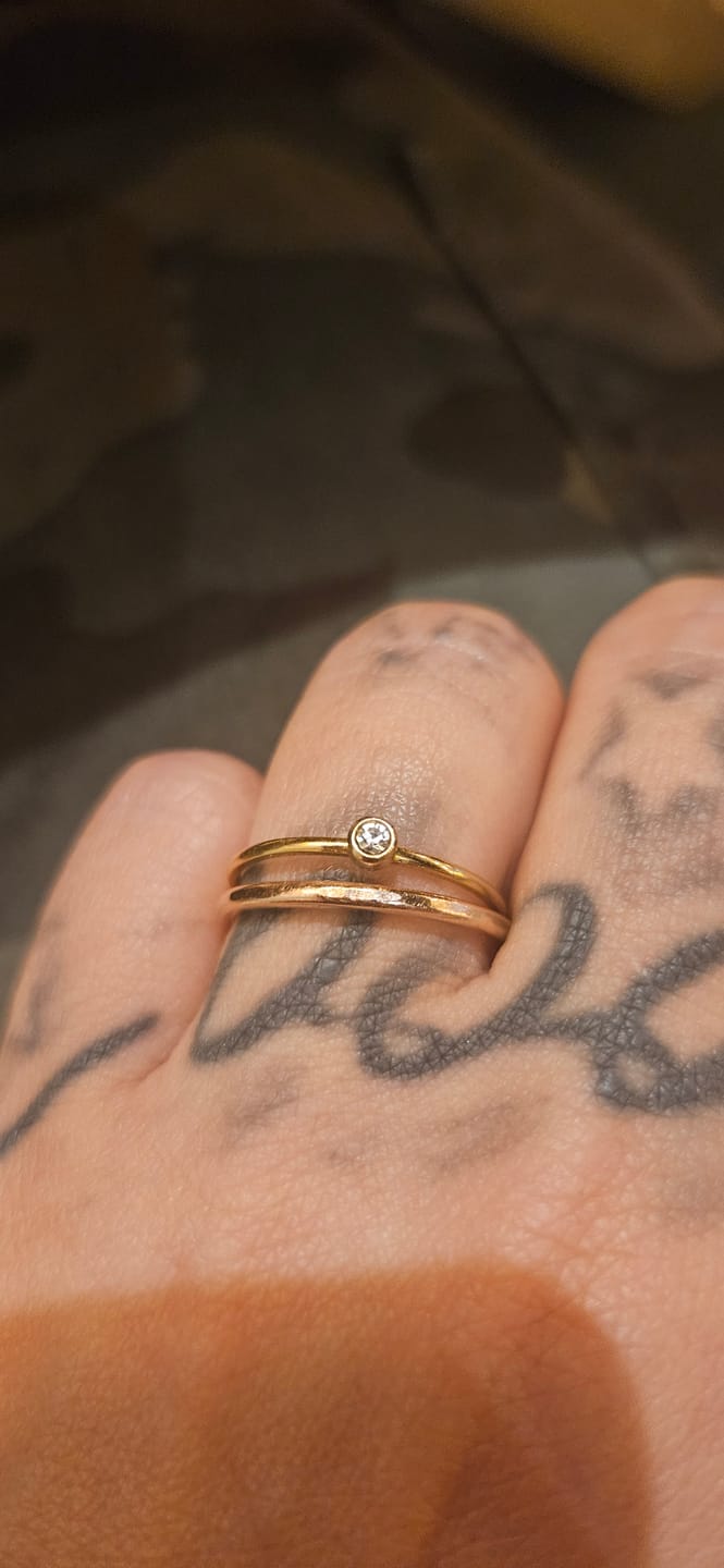 Customer photo review of Dainty Birthstone Ring (Bundle)
