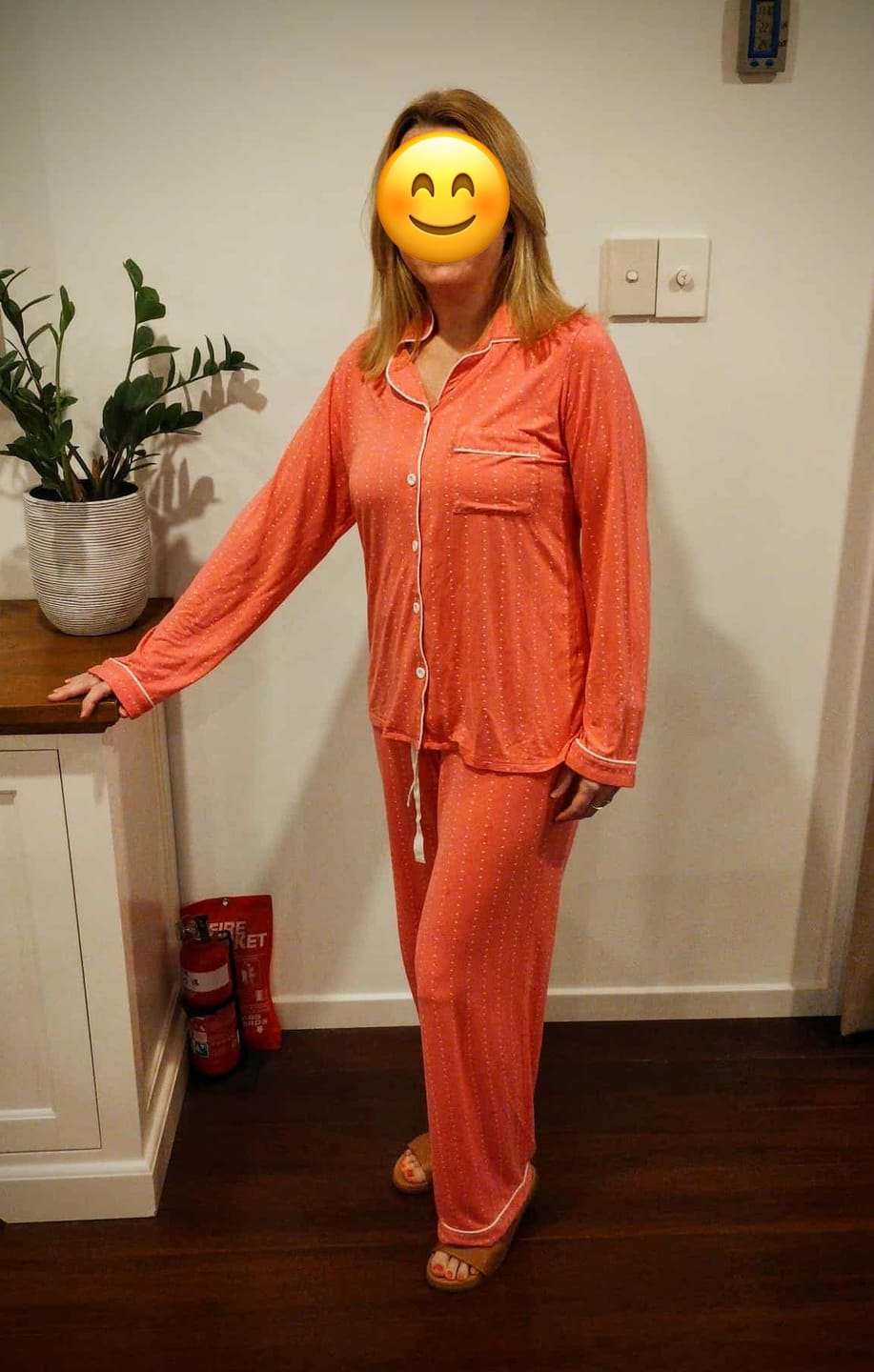 Customer photo review of Long Sleeve Buttoned Bamboo PJ's Set - Sophie