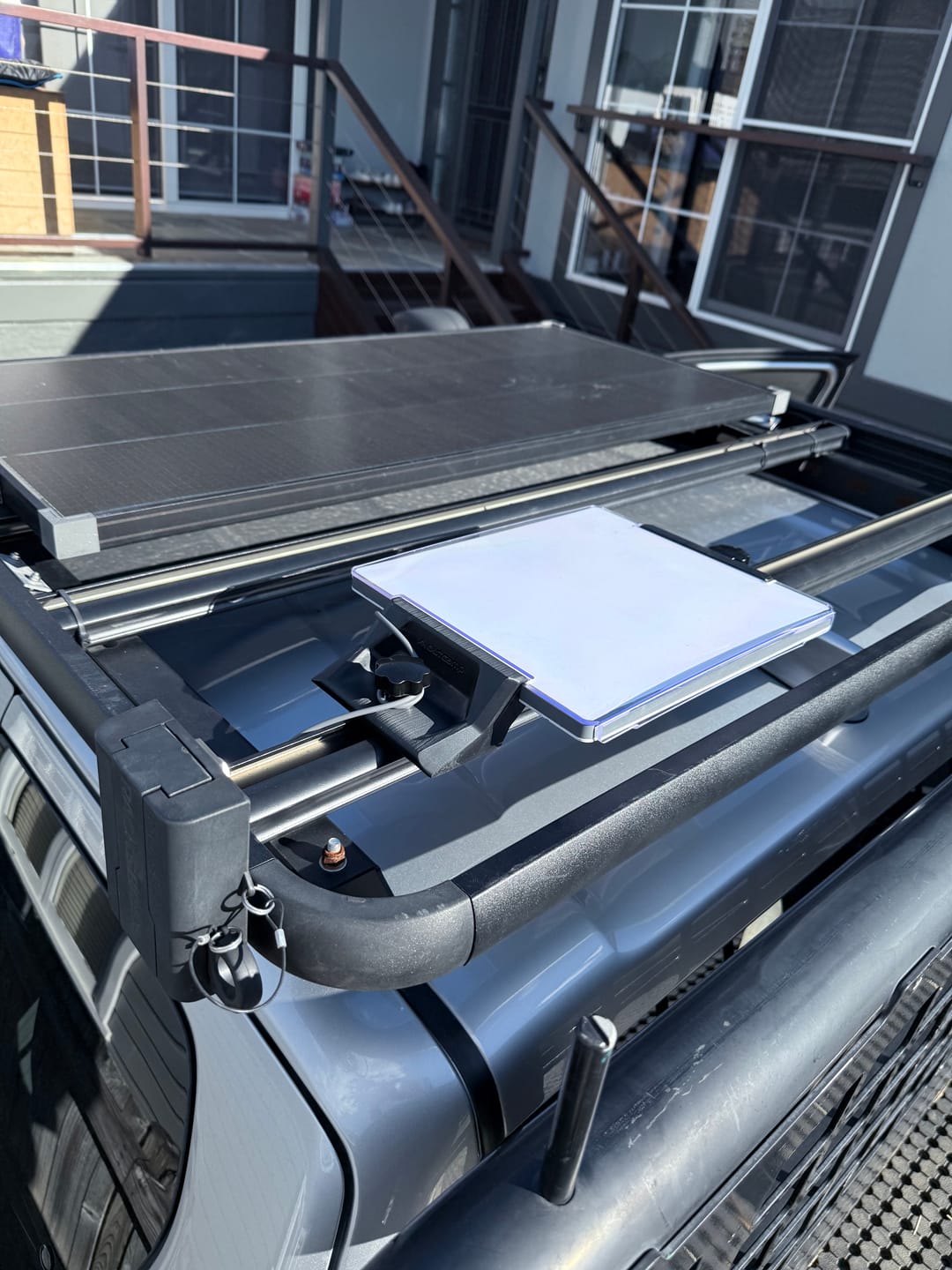 Customer photo review of Starlink Mini Roof Rack Mount