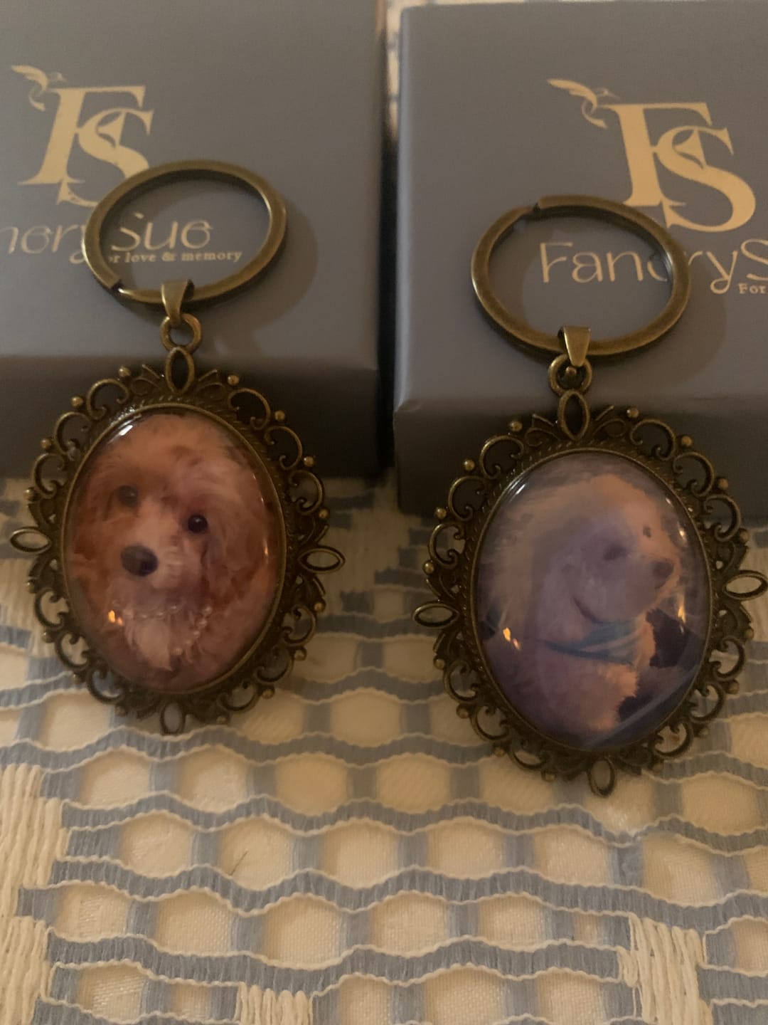 Customer photo review of Fanery Sue Personalized Photo Keychain Vintage Retro Custom Name Keychain Keyring Antique Brass Memorial Keychian