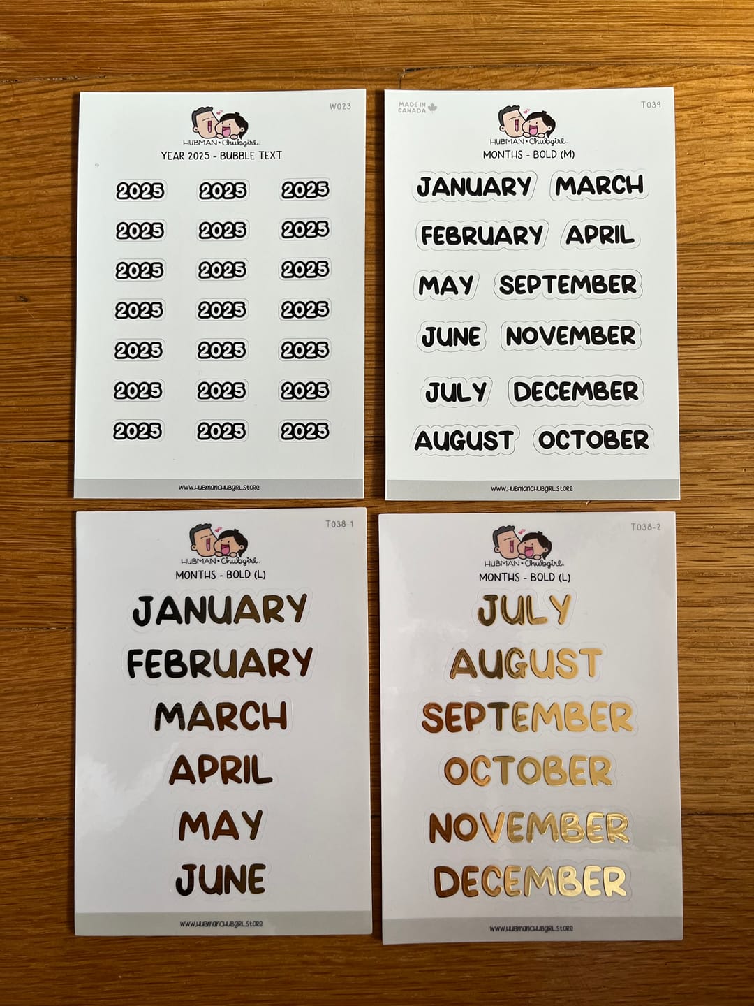 Customer photo review of Months - Bold Text (L)  - Set of 2 Planner Stickers