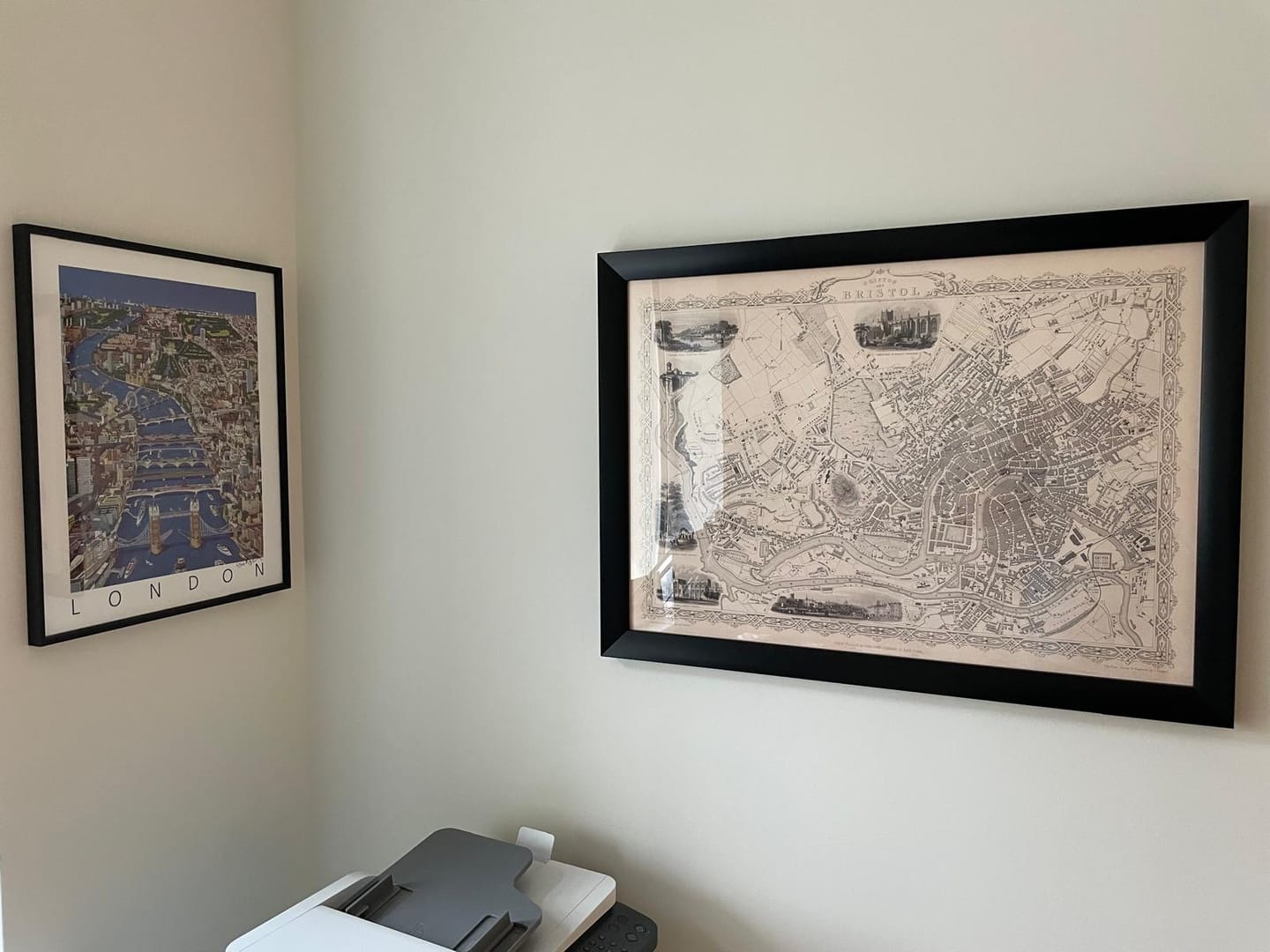 Customer photo review of Old Map of Bristol in 1851 by Tallis & Rapkin - Clifton, Temple Meads, Castle, Redcliffe