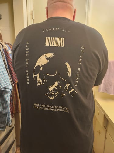 Customer photo review of PSALM 3:7 T-shirt