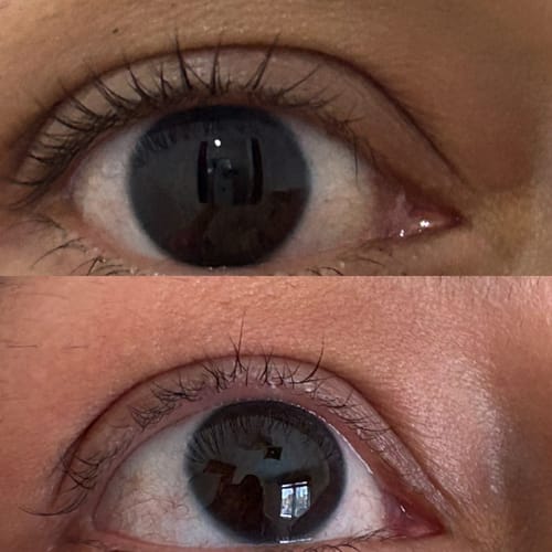 Customer photo review of Suero para pestañas y cejas