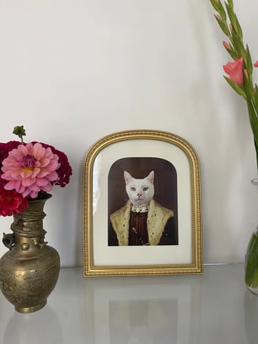 Customer photo review of The Young King - Custom Pet Poster