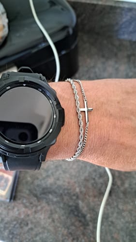 Customer photo review of ROPE BRACELET 3MM | Silver