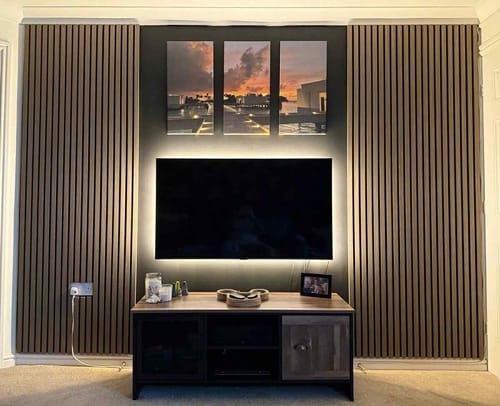 Customer photo review of Walnut Wood Panel | Luxury 3-Sided Wood Veneer