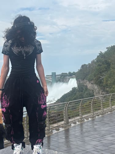 Customer photo review of Women's Dark Spectre Uncuffed luxury Cargos [BLOSSOM PINK]