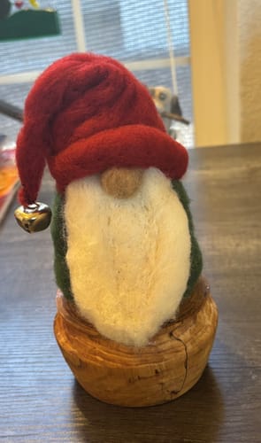 Customer photo review of Christmas Gnome Mini Needle Felting Kit