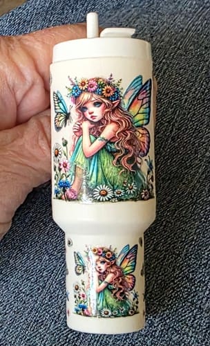 Customer photo review of Wholesale 8pcs Angel Mini Cup Keychain Stickers