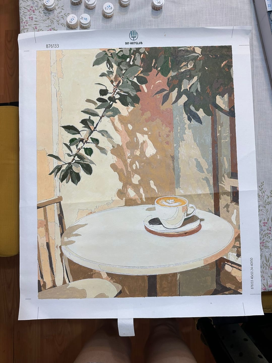 Customer photo review of Morning coffee | Paint by Numbers