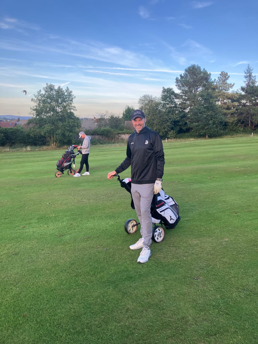 Customer photo review of Icarus Four-Way Stretch Golf Jogger 2.0 Charcoal