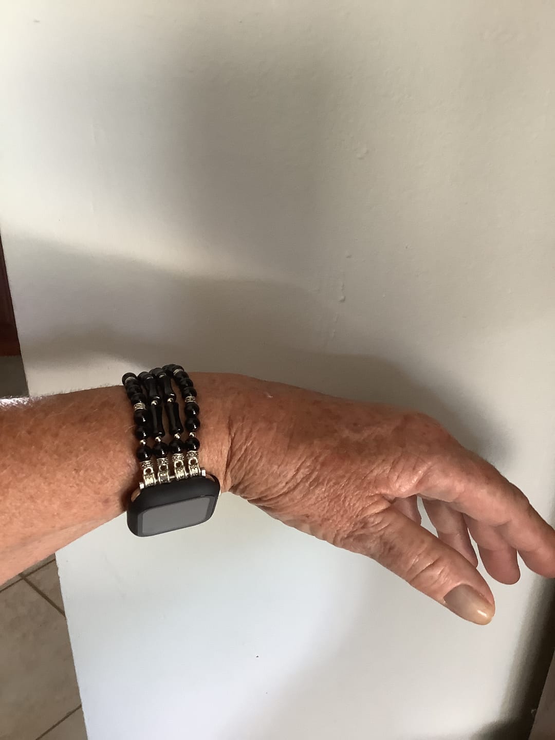 Customer photo review of Moonlight Agate Stretch Apple Watch Strap
