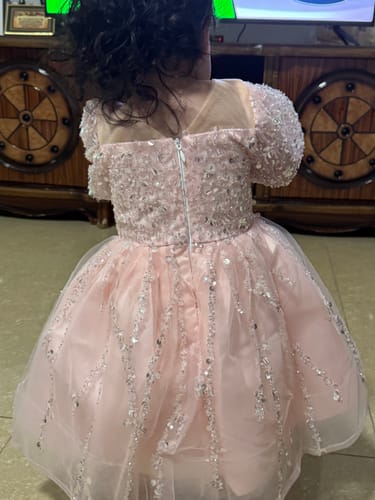 Customer photo review of Elegant Little Girl Birthday Party Dress Toddler Flower Girl Dress