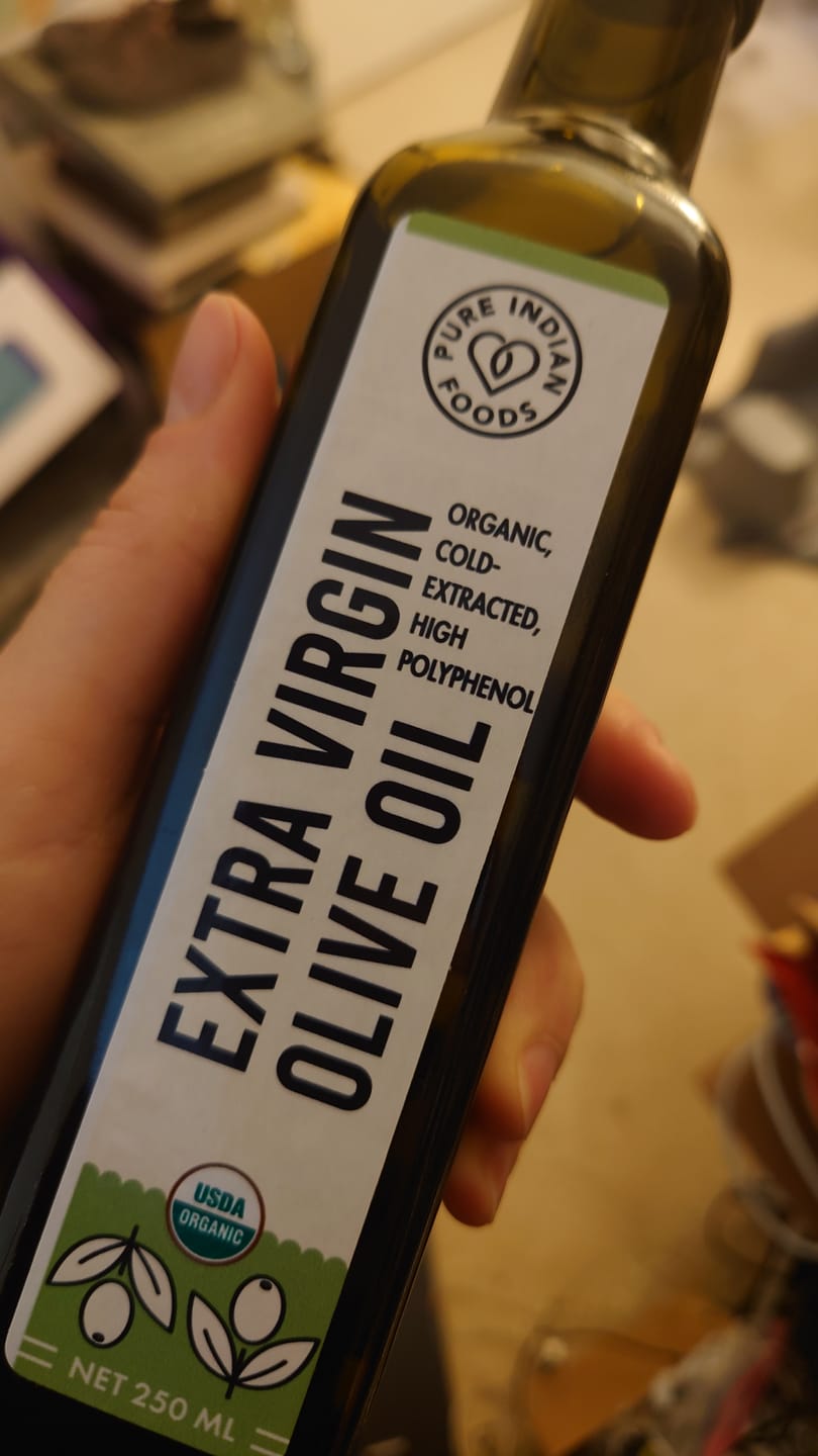 Customer photo review of High Polyphenol Extra Virgin Olive Oil, Certified Organic
