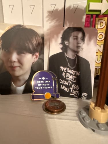 Customer photo review of MOTS Tour Tombstone Pin