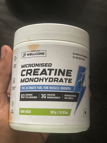 Customer photo review of Wellcore - Pure Micronised Creatine Monohydrate | Kiwi Kick (307g, 83 servings)