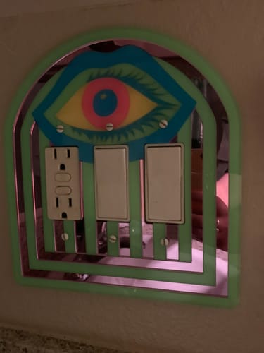 Customer photo review of Midnight Vision Light Switch Cover