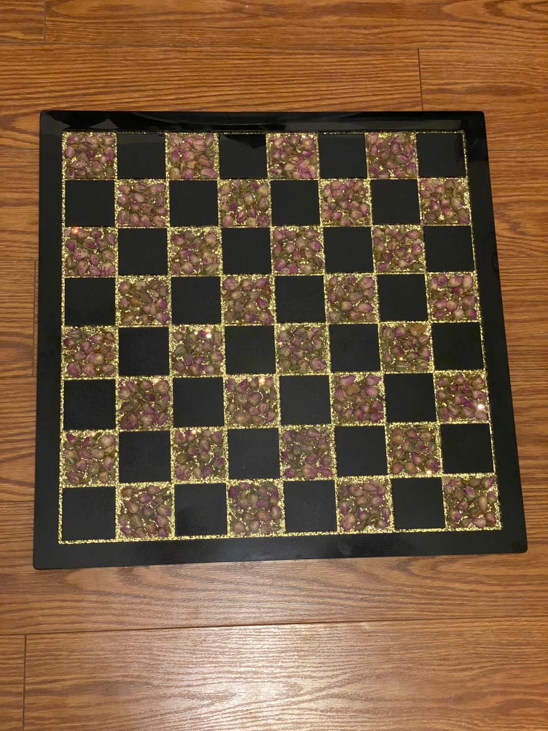 Customer photo review of 19x19x0.5" Full Size Chess Board Silicone Mold With 2" Squares