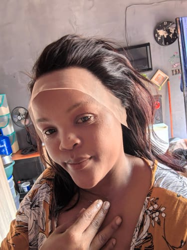 Customer photo review of Peruvian Lace front Wig Kourtney