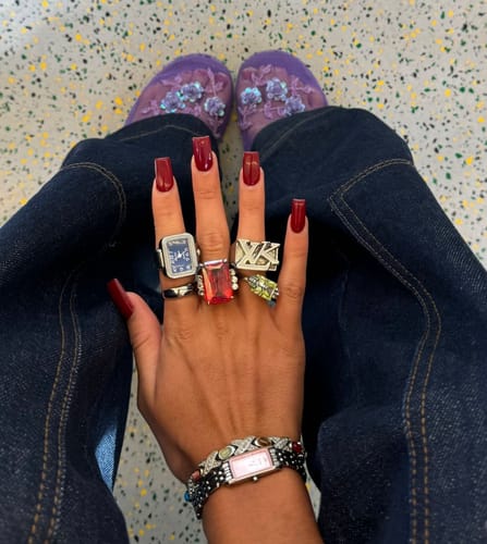 Customer photo review of VINTAGE RING I SILVER BLUE