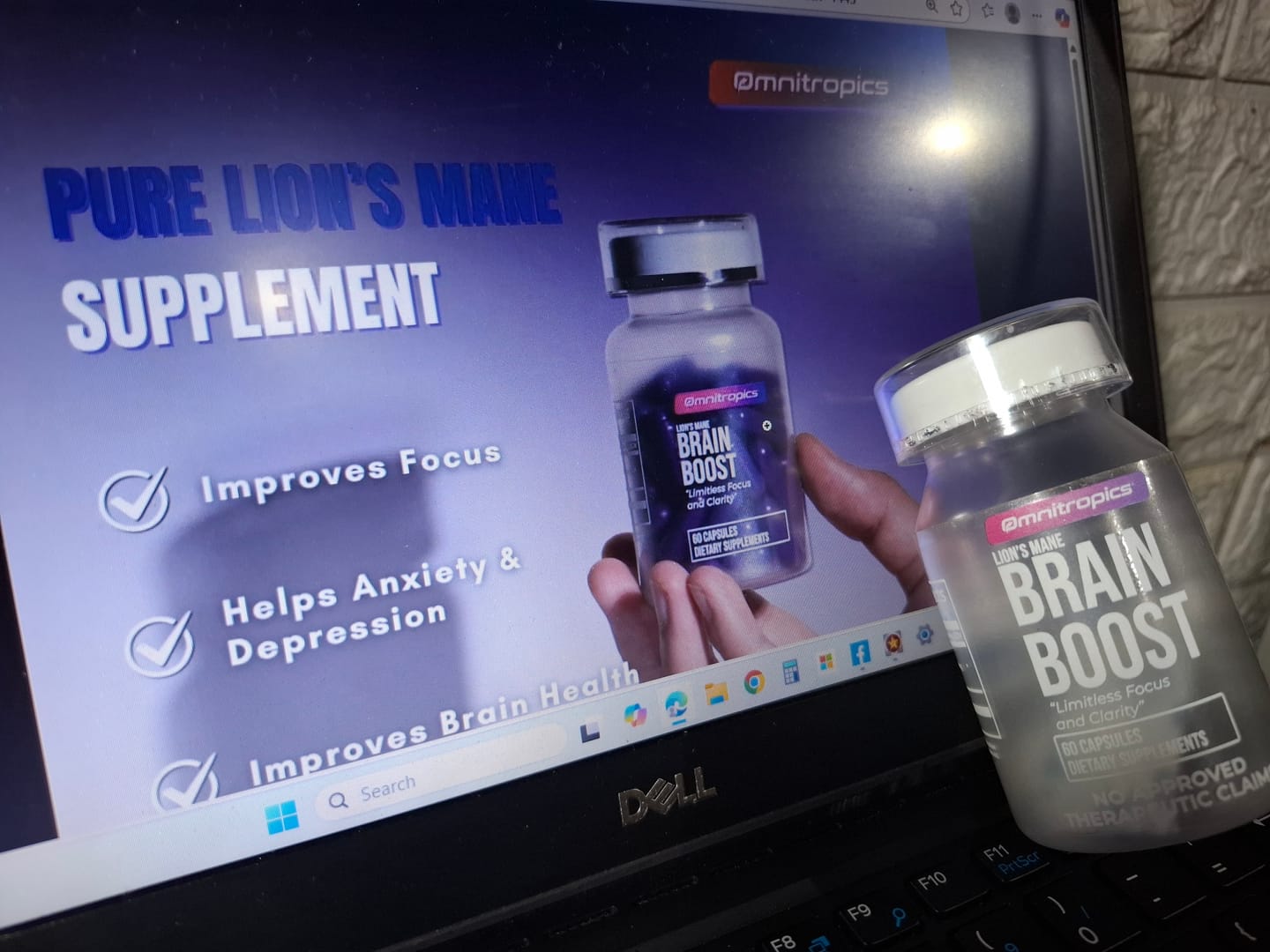Customer photo review of Omnitropics™ Brain Boost Premium Lion's Mane (25% OFF)