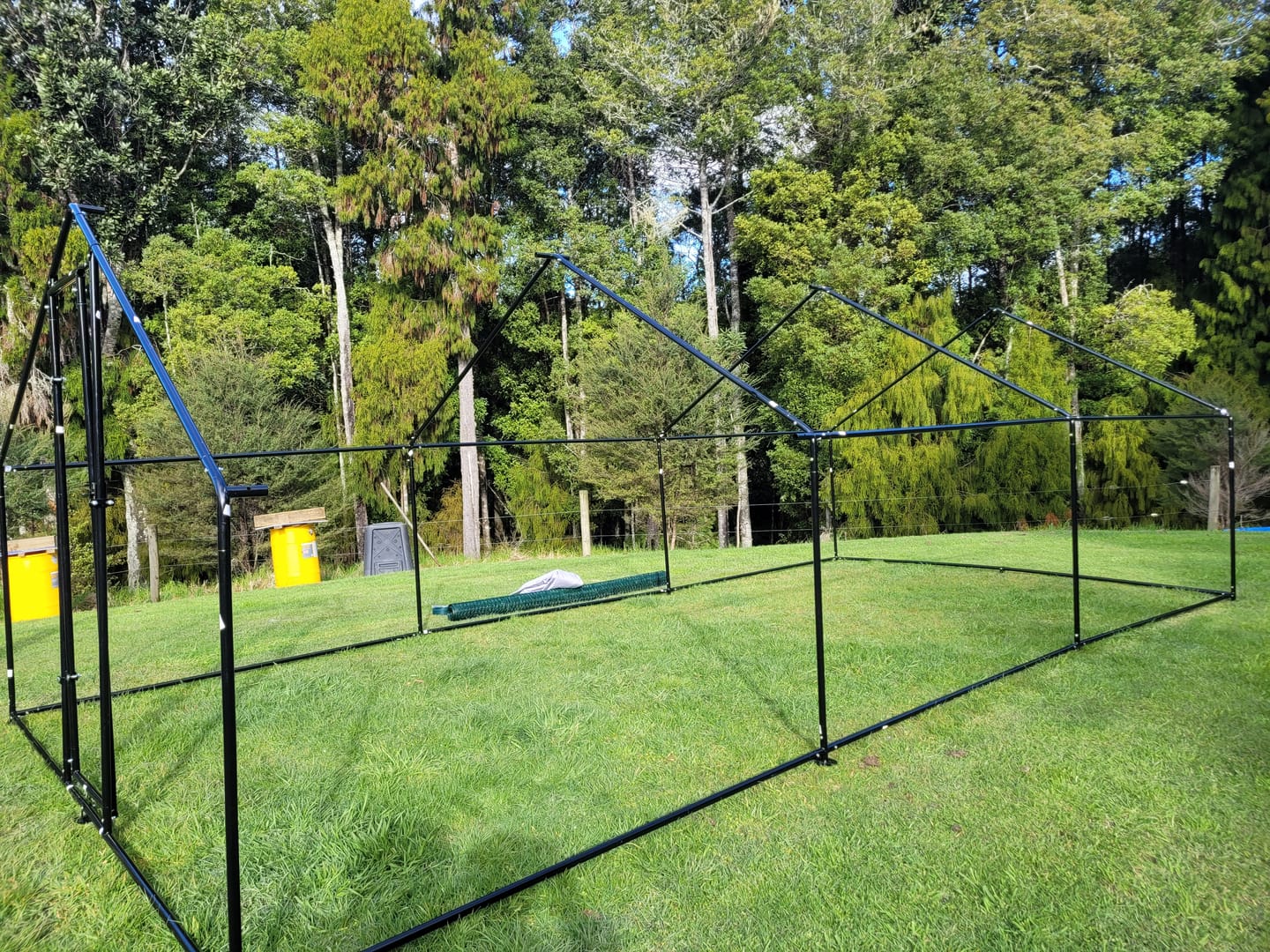 Customer photo review of Walk-In Chicken Coop Run with UV Cover - 300x600x200cm