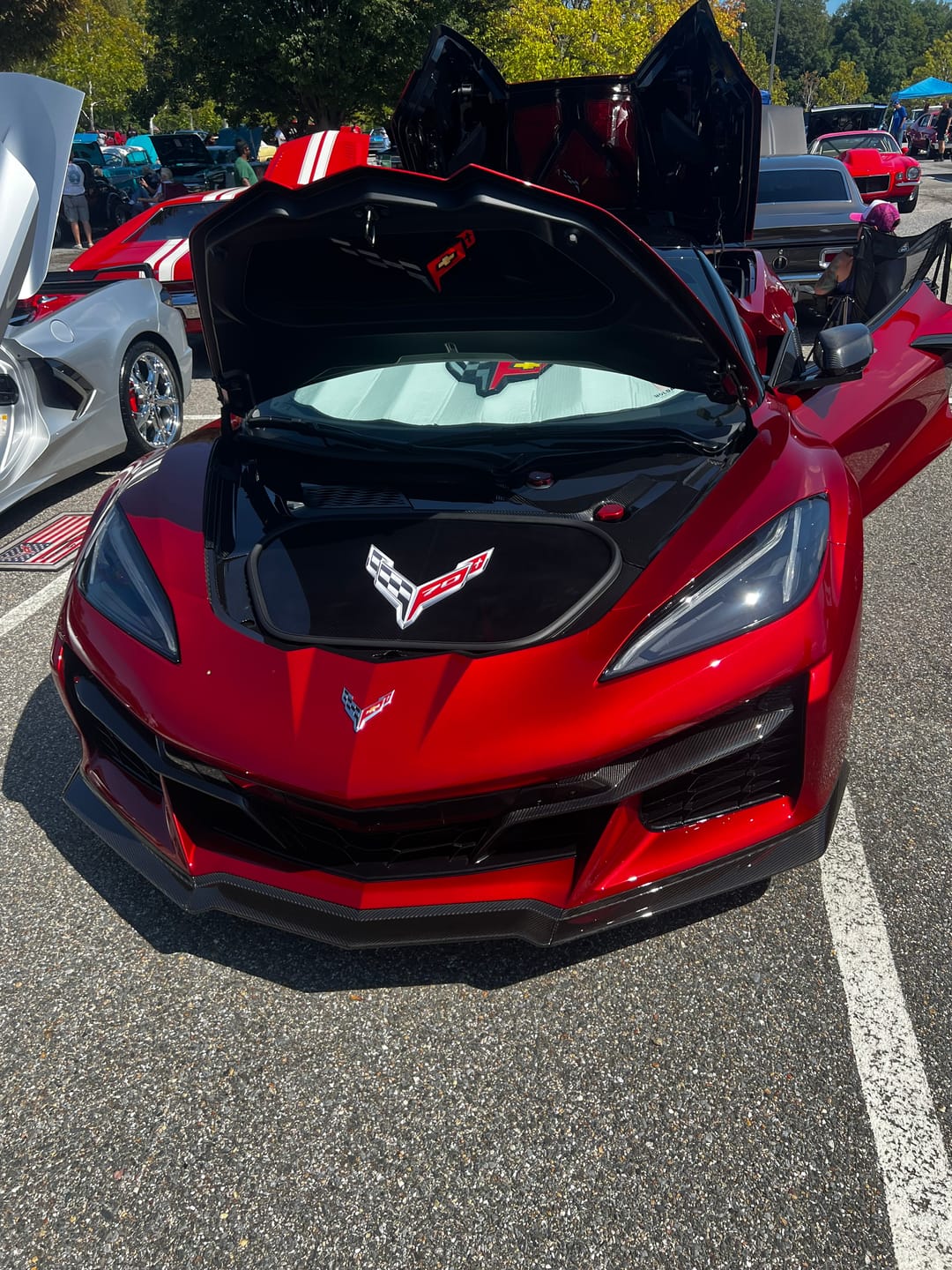 Customer photo review of C8 Corvette Real Carbon Fiber Front Trunk/Frunk Replacement Trim Panels