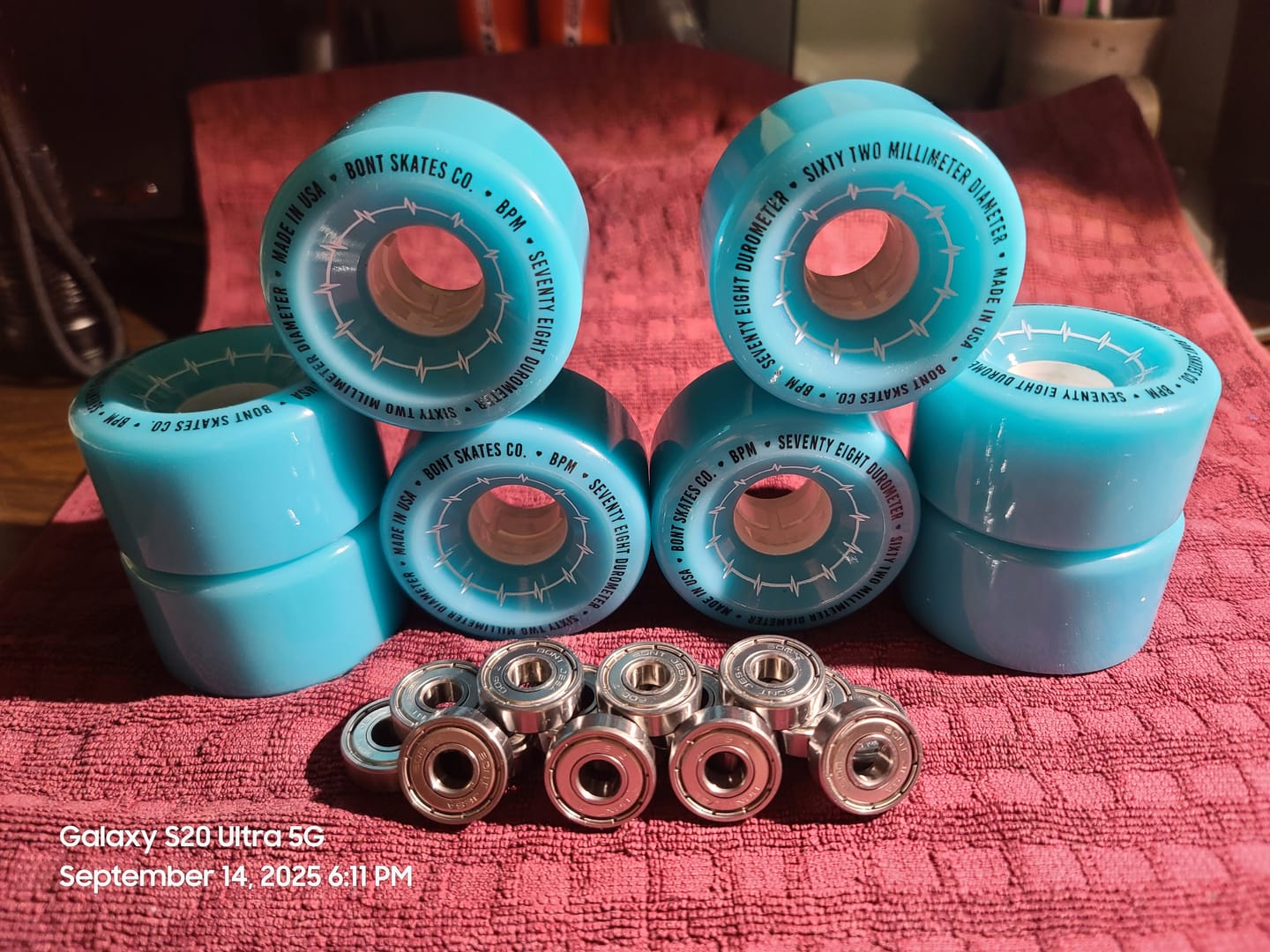 Customer photo review of JESA 608 Black Series Roller Skate Bearings